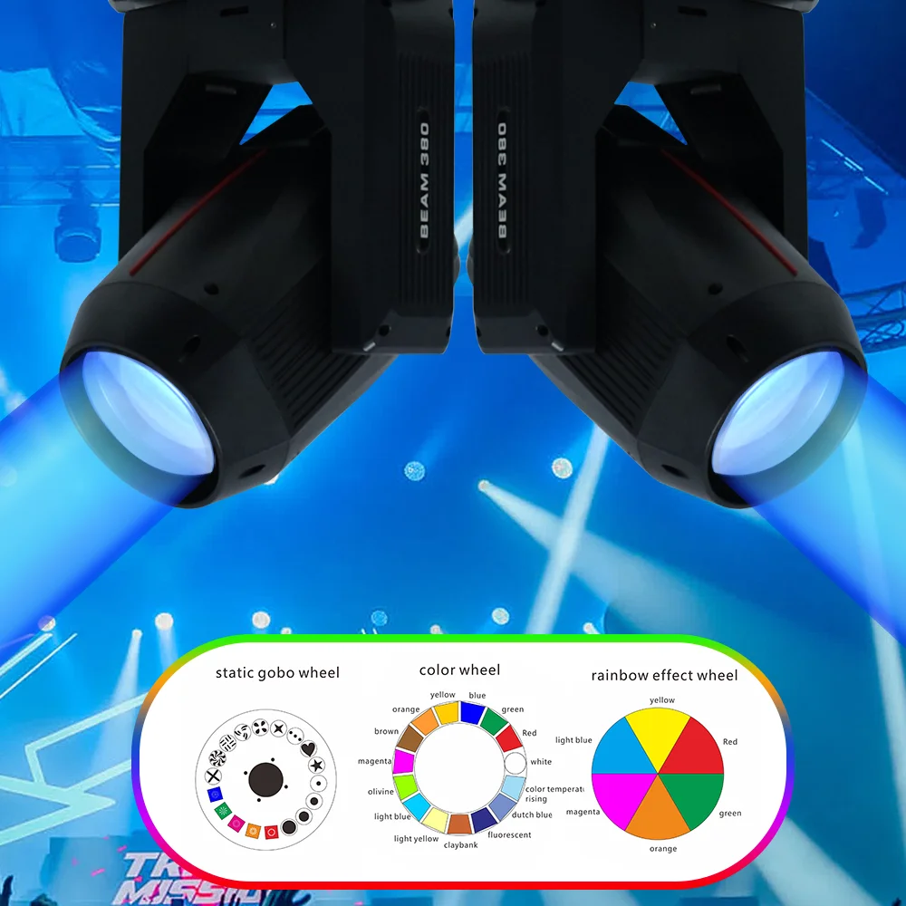 High Brightness Powerful Beam Effect Pattern Sharpy Beam Moving Head Light Beam Light Rotating 380watt Spot Stage Light