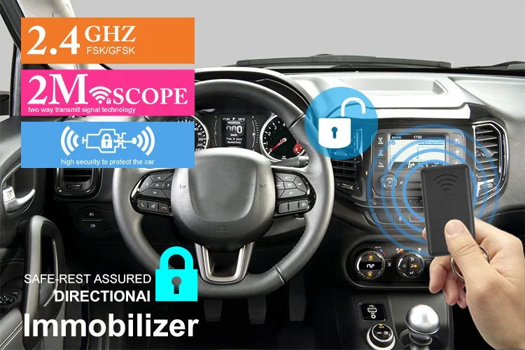 Best Car Alarm Security System Two Way LCD Remote Starter Alarms Engine Immobilizer