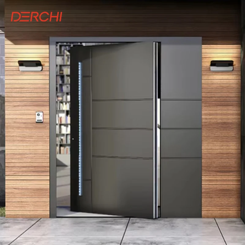 Residential Project Europe Aluminum Security Doors for Houses Exterior Front Villa Entry Doors