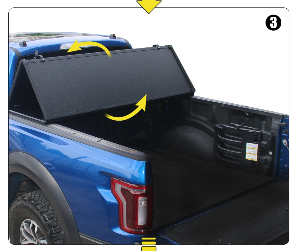 Zolionwil Pickup Hard Tri-fold Tonneau Cover Truck Bed For Ford Ranger ...