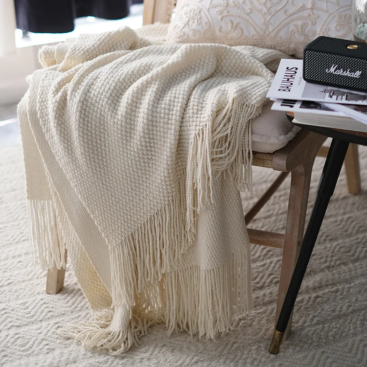 Fine Throws Elegant Chic Luxury Chenille Sofa Bed Throw Blanket Cozy Lightweight ...
