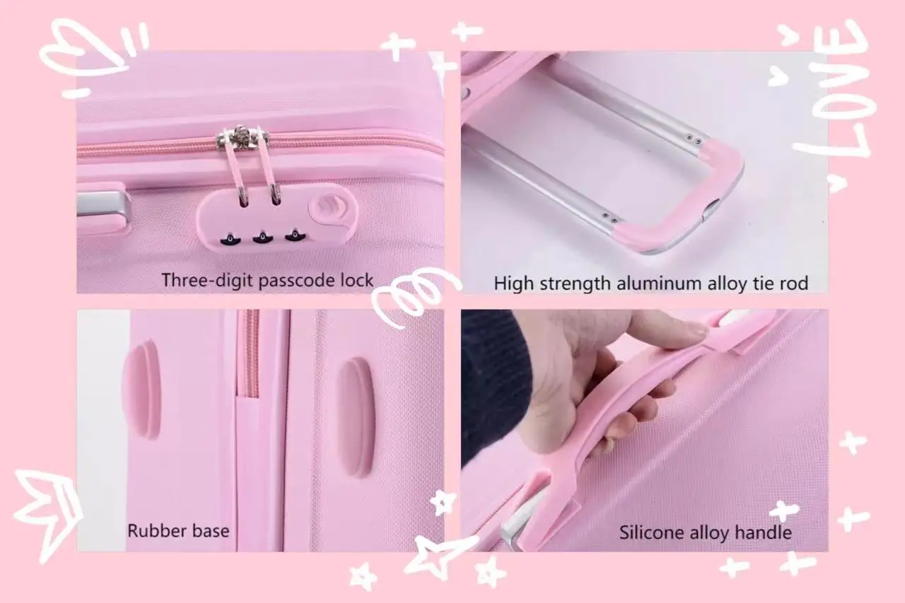 Hard Shell Stock Carry On Children Trolley Case Suitcase Bag Travel