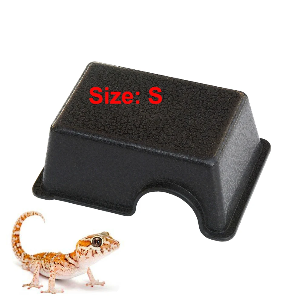 10.2*7*4cm S Size Small Black Plastic Reptile Hide Out Cave