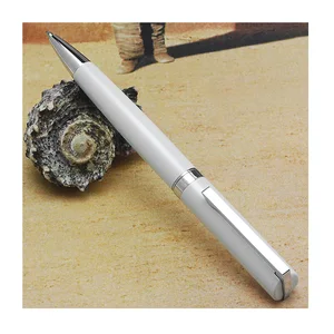 Elegant White Pen Office Writing Luxury High Quality Stationery Gift Twist Metal Ball Pen with Custom Logo