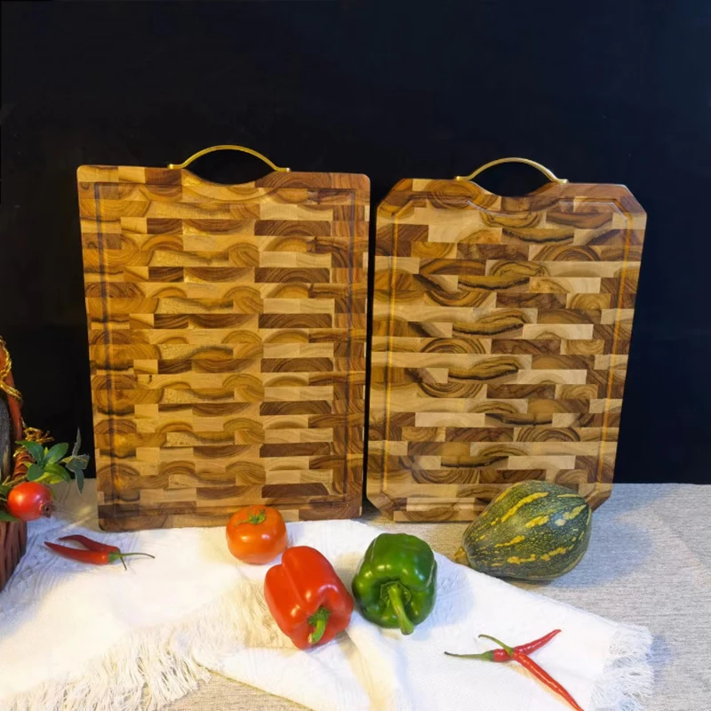 Extra Large End Grain Multifunctional Solid Wood Chopping Boards Schneidebrett Acacia Wooden 