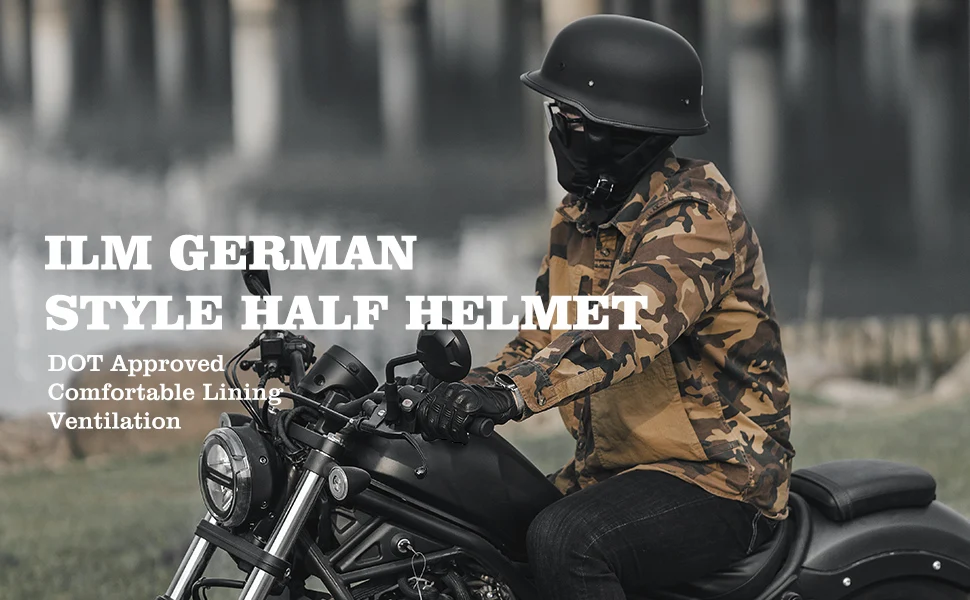 German Style Smallest Dot Approved Motorcycle Helmet Skull Cap