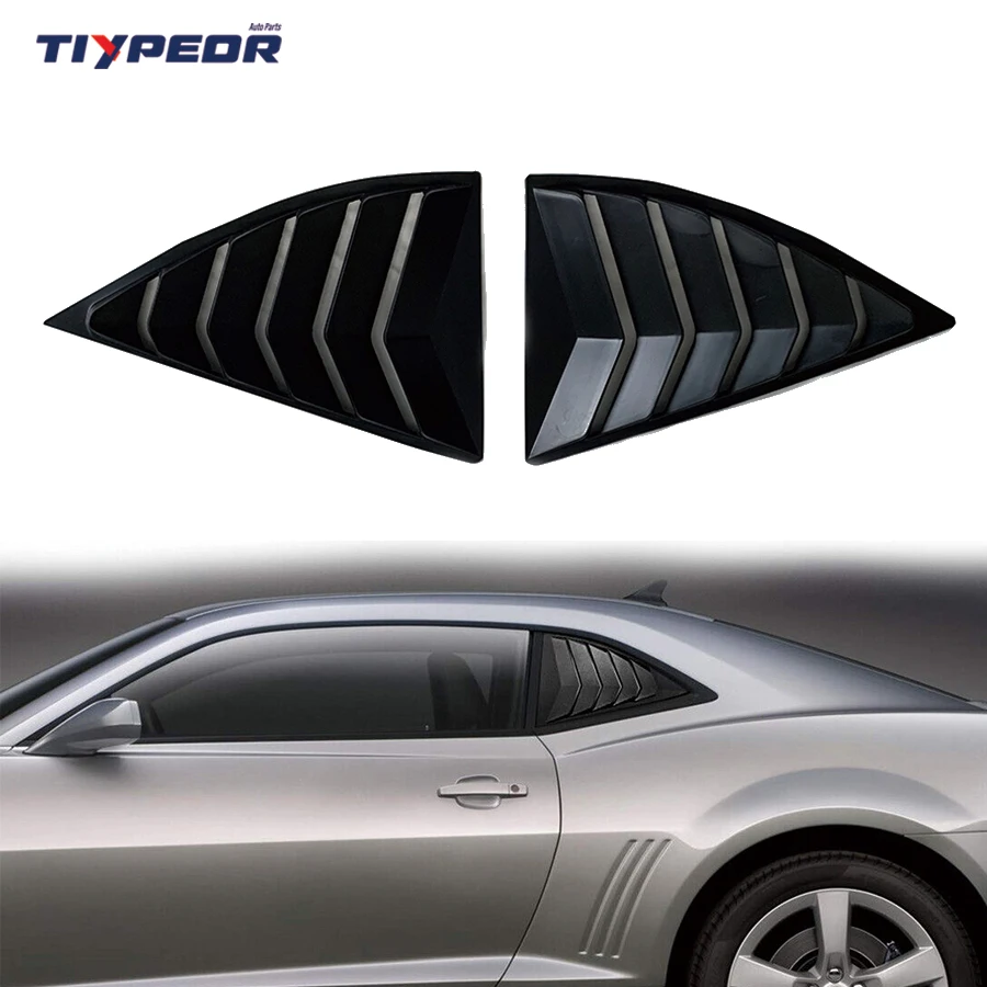 product matte black car side window louver for chevrolet chevy camaro 2010   2015 2011 2012 2013 2014 modified abs quarter decoration-3