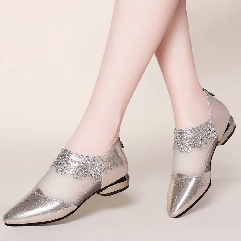 New Ballet Flats Lace Lazy Shoes Women 