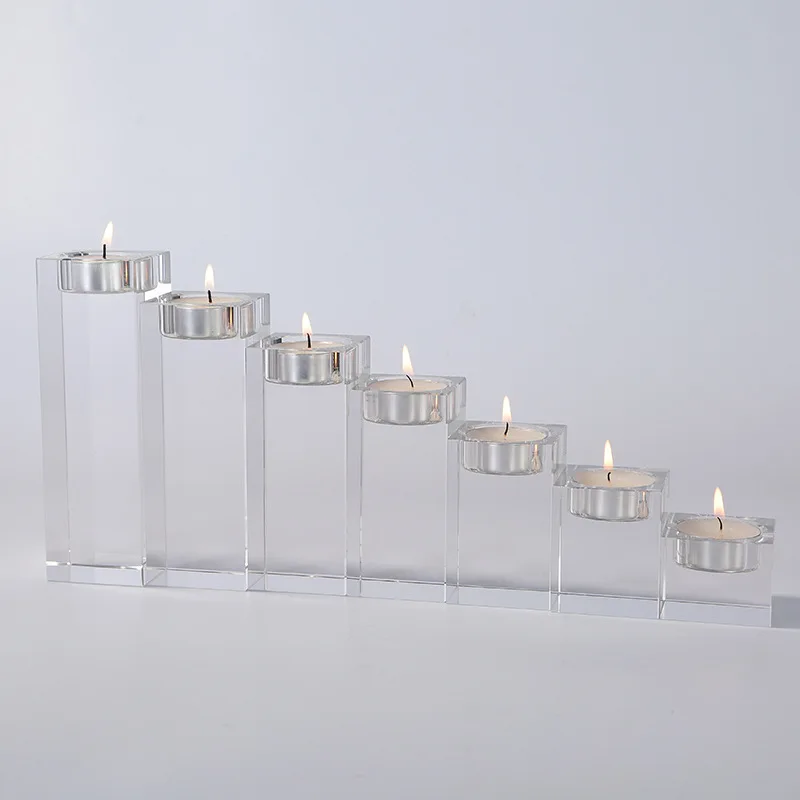 Luxury European crystal candlestick with high light transmittance, pure and impurity-free candlelight dinner