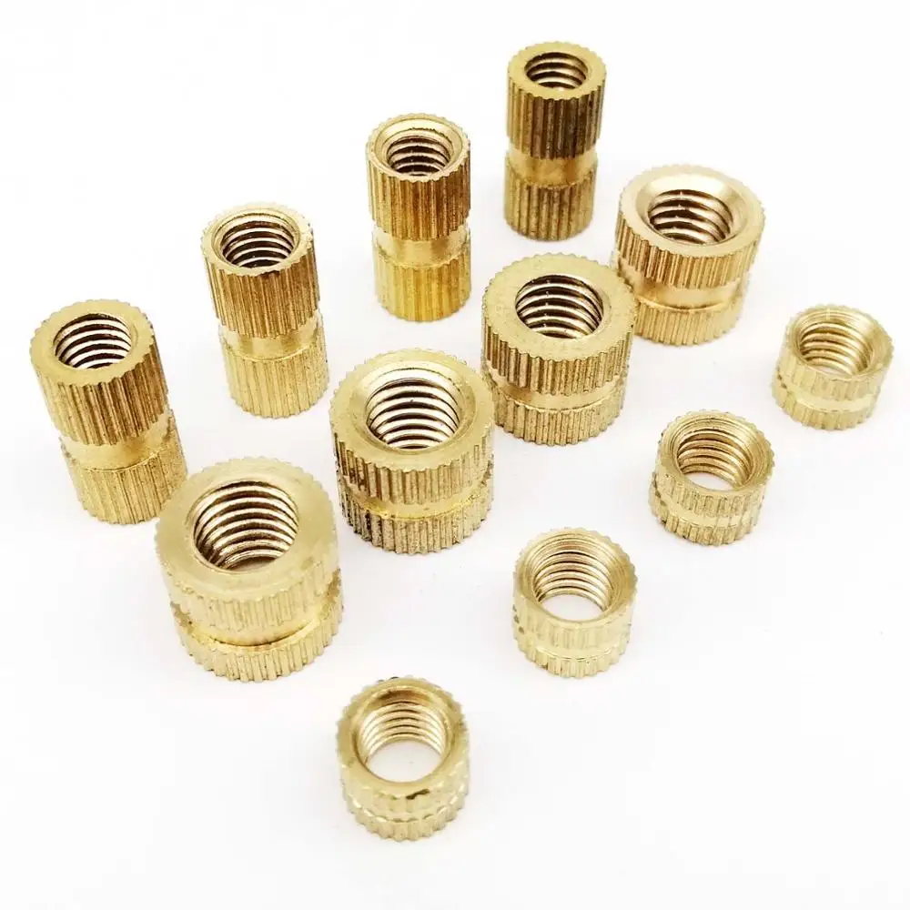 THREADED BRASS INSERTS MOLD-IN THERMOPLASTIC KNURLED INSERTS M3 M4 M5 M6