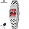 3 white case red dial