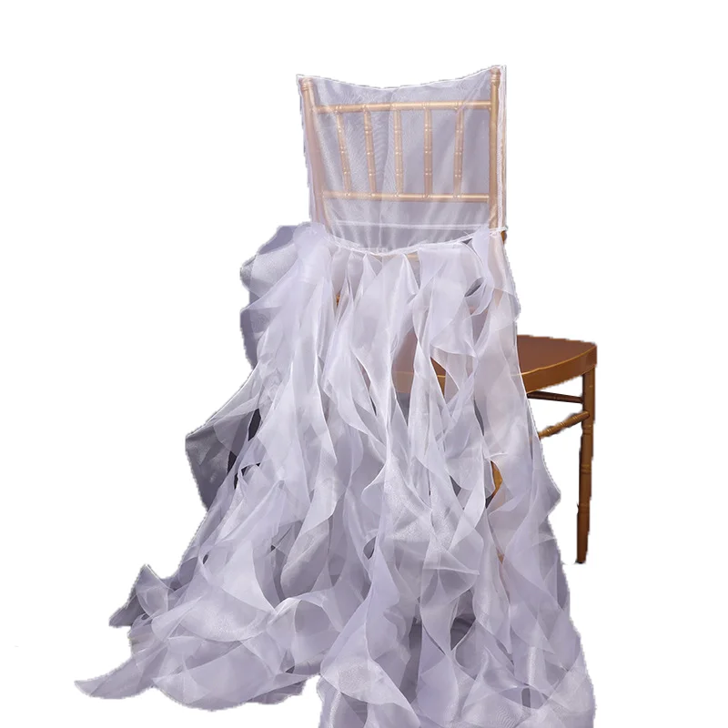 Wedding Event Chairs Decoration Gauze Covers Beautiful for Event Party Banquet