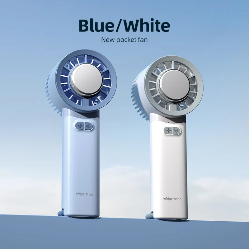 Summer Gadget Handheld Turbo Jet Fan Mini Portable Ice Cold Fan Generation Brushless Motor Wind High Speed Duct Fans