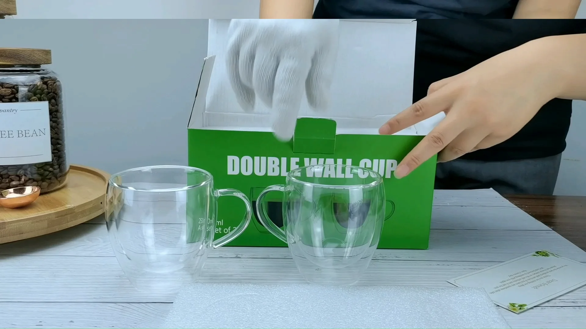 Double Wall Glass Set Of 2 (8.5 Oz,250 Ml),Insulated Drinking Glasses