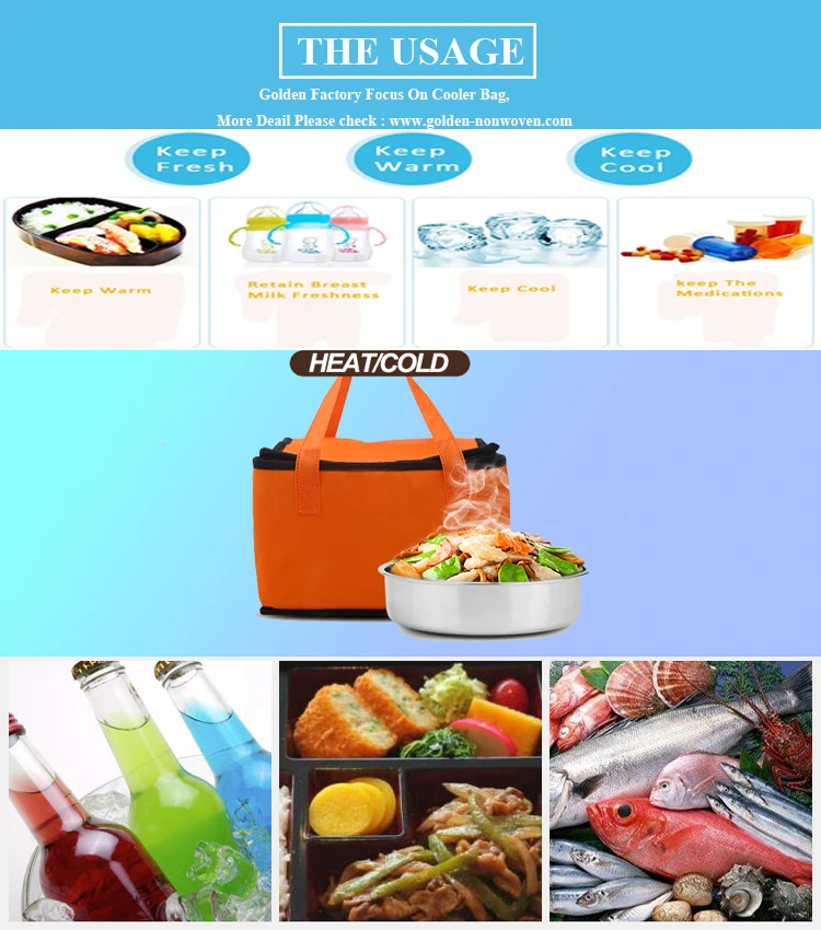 Custom Disposable Printed Portable Waterproof Large Wine Fish Beer Beach Non woven Insulated Ice Lunch Pp Nonwoven Cooler Bags