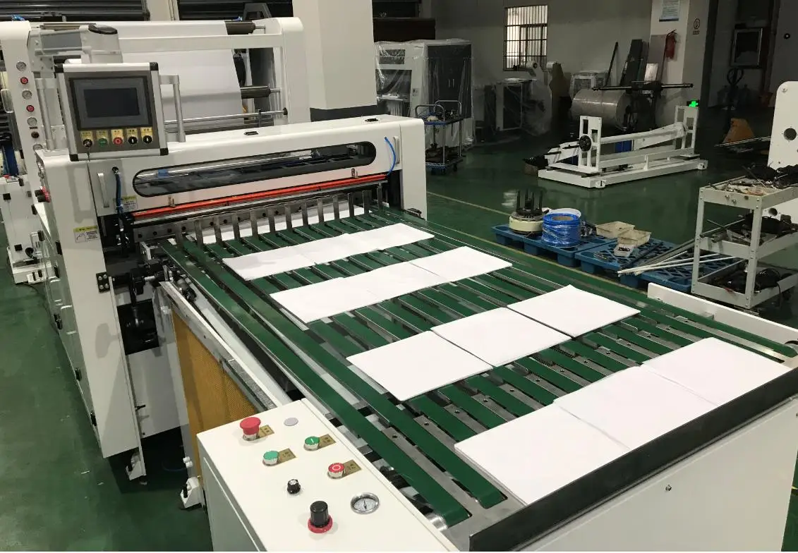 Food Hamburger Paper Cutter Wrapper Paper Sheets Roll to Sheet Cross Cutting Machine