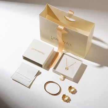 Custom Logo Portable Jewelry Drawer Paper Packing Boxes Luxury Recycled Necklace Gift Box