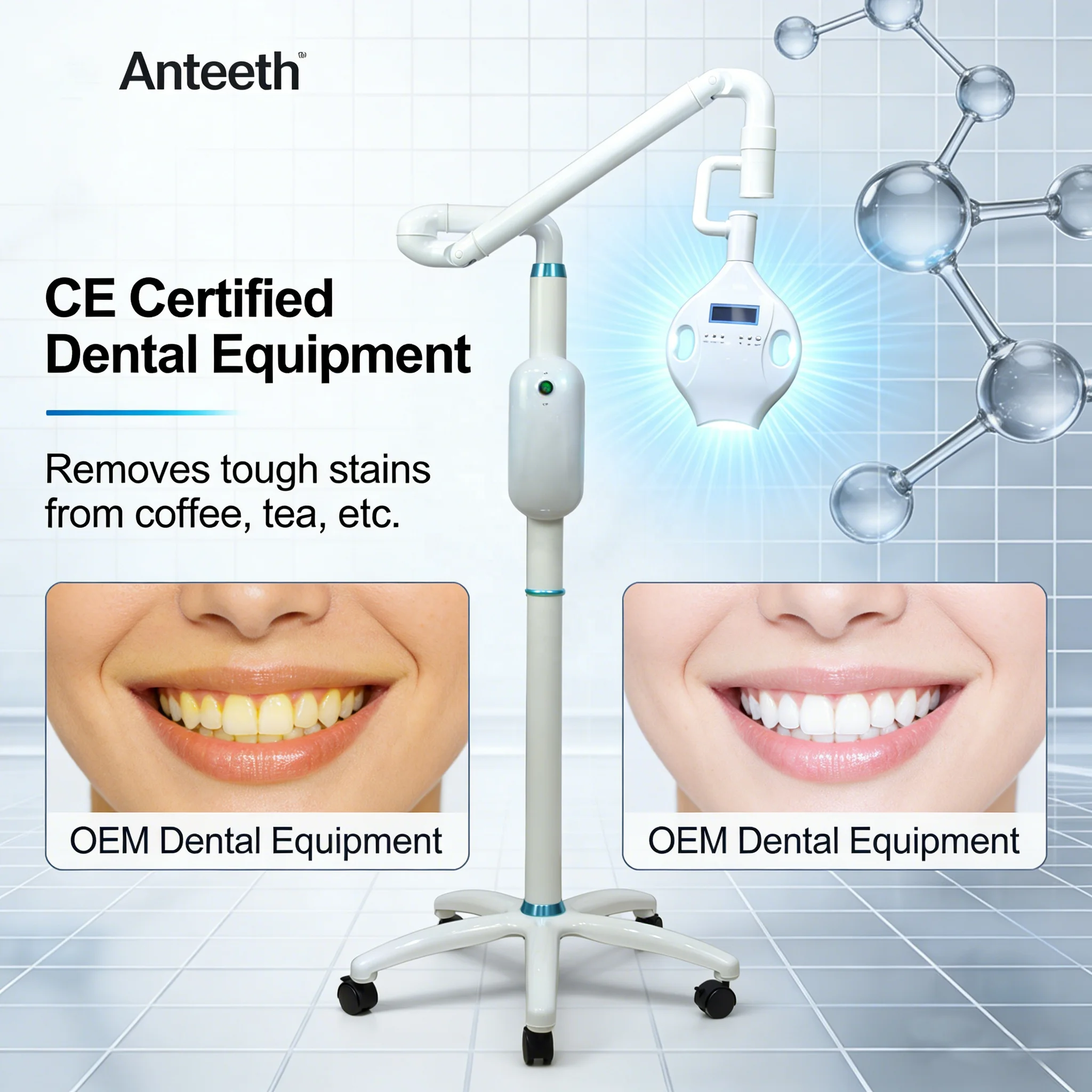Teeth whitening ホワイトニング ledライト プロ仕様の携帯用歯の 