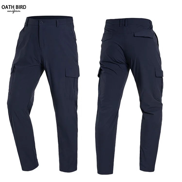 Wholesale Custom LOGO Multi Pockets Cargo Pant for Men Restaurant Bar Barista Casual Work Uniform Bartender Waiter Outdoor