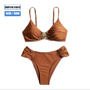 2026 New Luxury Bikini Elegant Girls Swimsuit Two Piece Sexy Swimwear and Beachwear with Push-up Bra