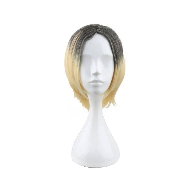 
Парик для косплея с черными корнями Омбре, парик Haikyuu Kenma Kozume 
