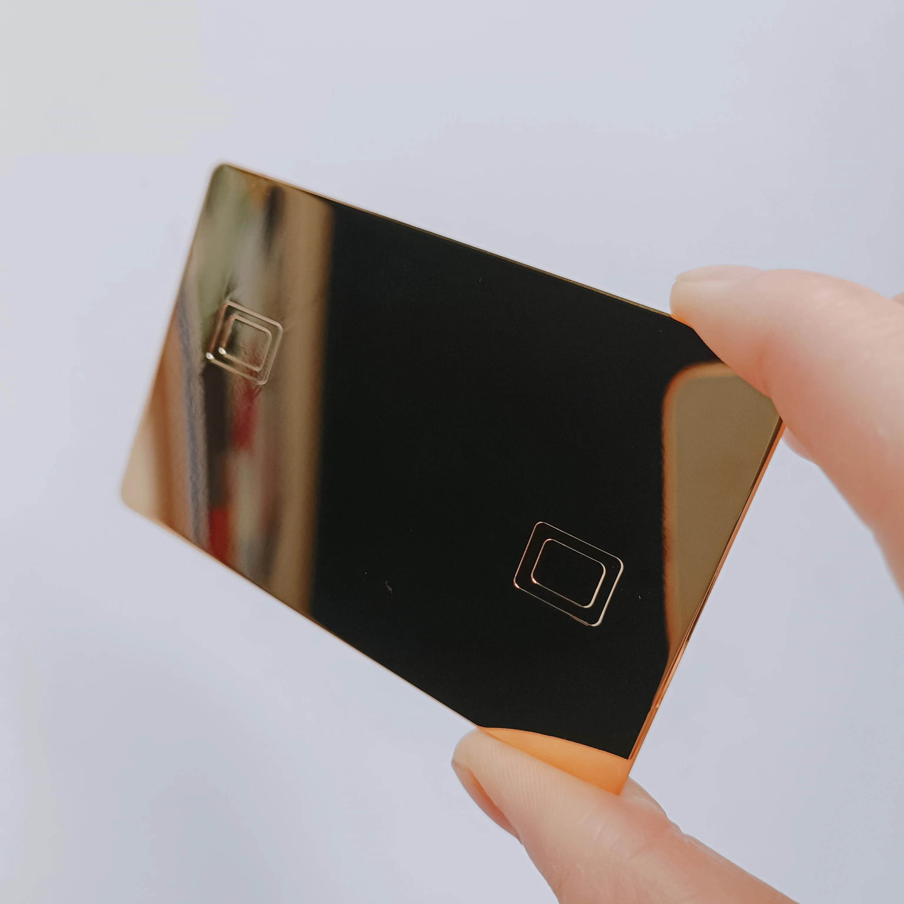 Free Online Bank Card Custom Blank Metal Bank Atm Card Printing Services 4442 4428 Nfc  Double Chip Metal Credit Card
