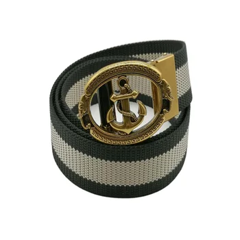 Popular Various Styles Of Automatic Buckle Black And White Nylon Fabric Men's Belt