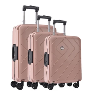 Hot Selling PP Travel Carry on 3 Pieces Trolley Luggage Sets Spinner Wheeled Suitcase With Cheap Price Hard Side Luggage on Sale