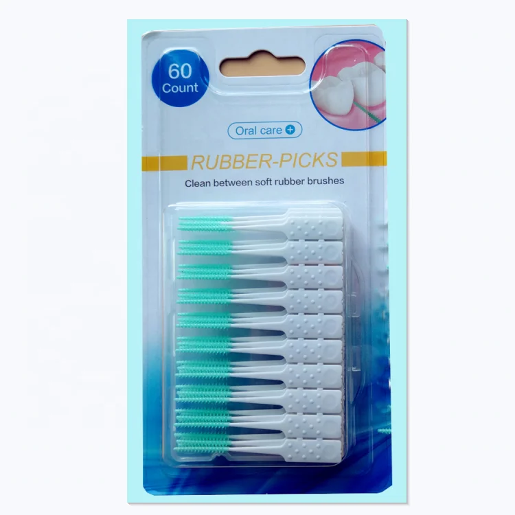 Wholesale Toothpicks Rubber Interdental Brushes Soft Dental Brush Picks ...