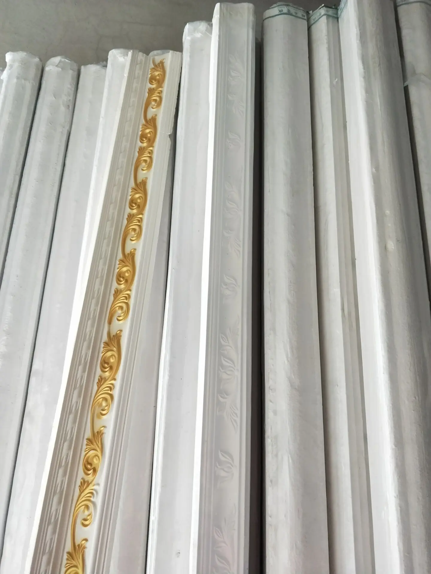 Gypsum Cornice Strip Plaster Ceiling Cornice Designs Cornisas Decorativas De Drywall Decorative Line Mouldings for Apartment