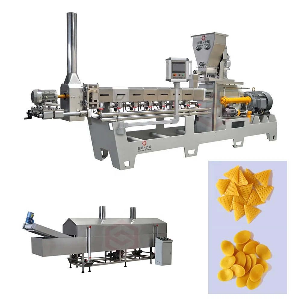 Indian 2D 3D Snack Food Pellet Pani Puri Making Machine Fully Automatic Extruder Stainless Steel Bearing Gear Pump Engine PLC