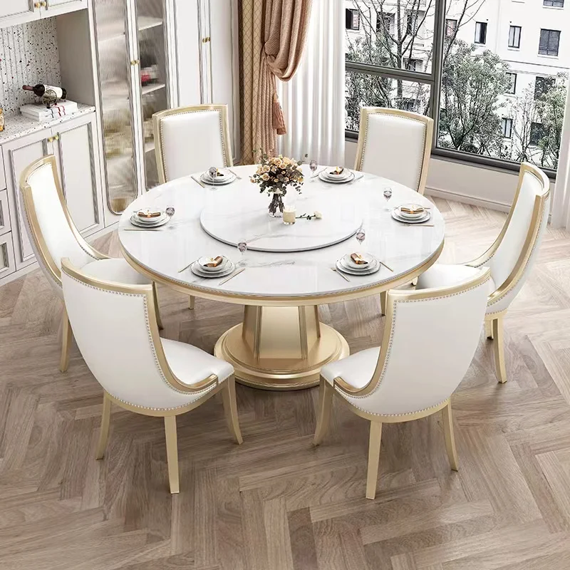 Marble table knocker chairs discount