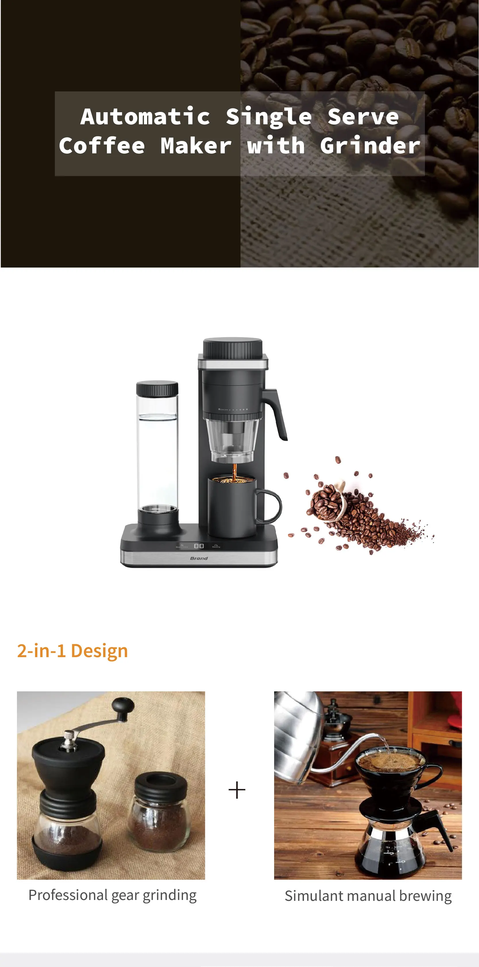 [new Coming] Household Single Or Two Cup Fully Automatic Coffee Making