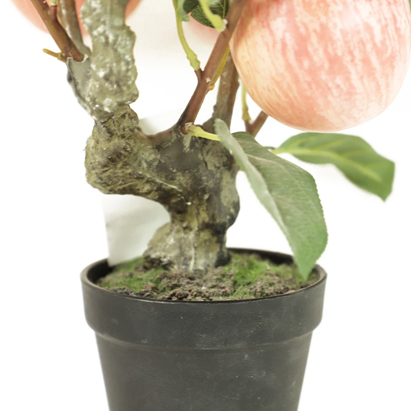 Artificial Apple Tree Home Decor Bonsai Tree Plastic Plants Pots Garden Landscaping Modern Style Plants Indoor Palm Tree