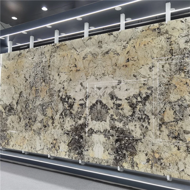 Book Match Translucent Alpinus Super Crystal Quartzite Slab for Villa Hotel led Background Wall Design