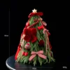 Arbre décoratif DIY rouge de 45 cm avec lumière