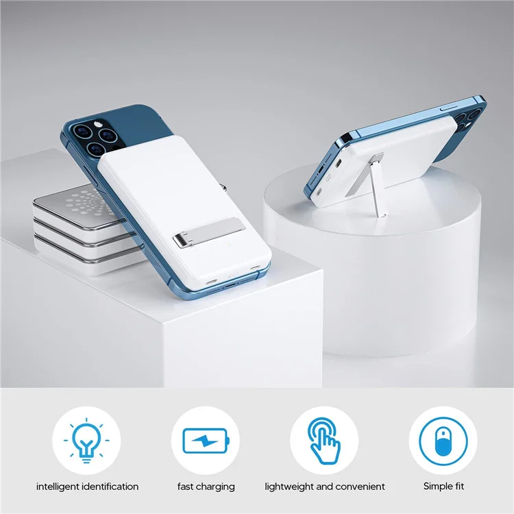 For magnetic Charge Mini Qi Charger 5000mah Powerbank Multi 15W OEM Magnetic Wireless Power Bank for Phone 12