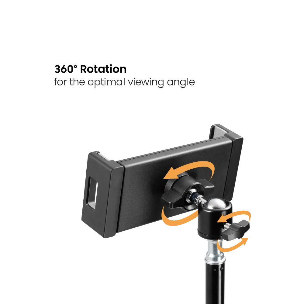 Height Adjustable Foldable 360 Degree Rotating Cell Phone Tablet Floor