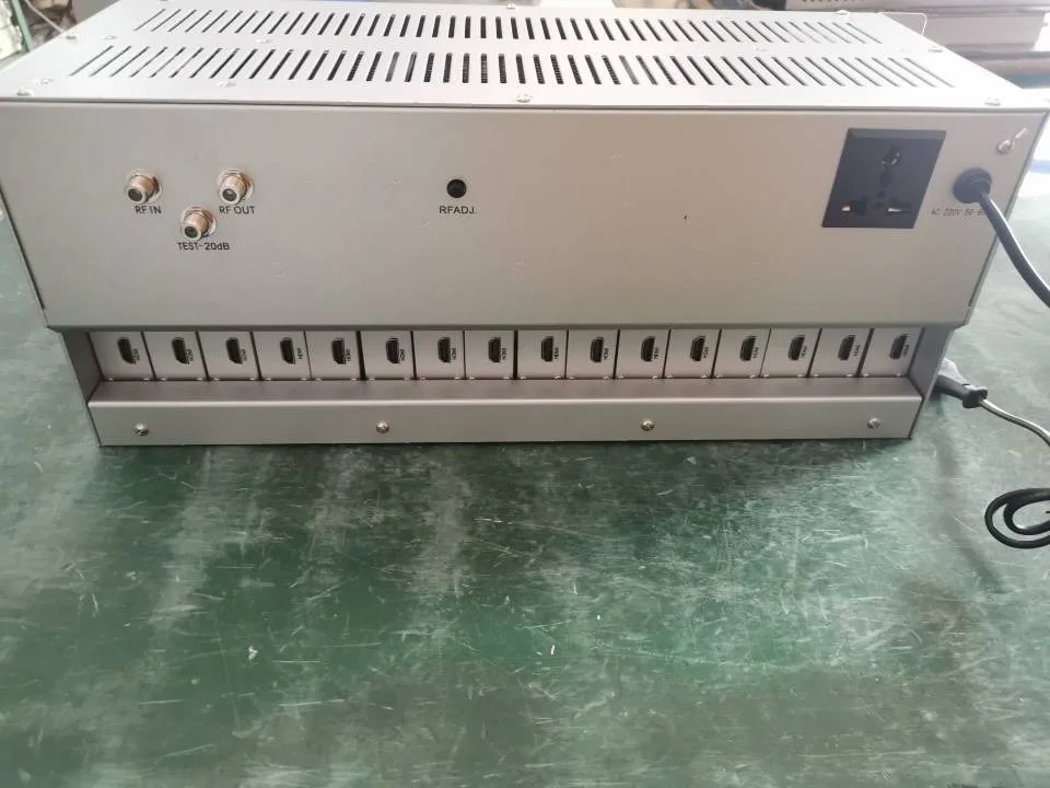 Wolck 8 16 24 Channel In1 Fixed Agile Modulator Multi Hd AV Hotel Cable TV Headend System RF Analog Modulator