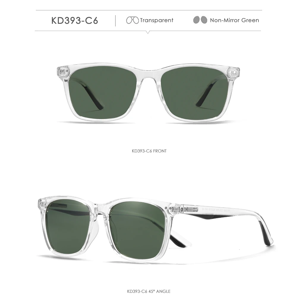 KDEAM 2023 New Arrival Rectangle Polarized Men Sunglasses Fashion Women Sun Glasses KD393