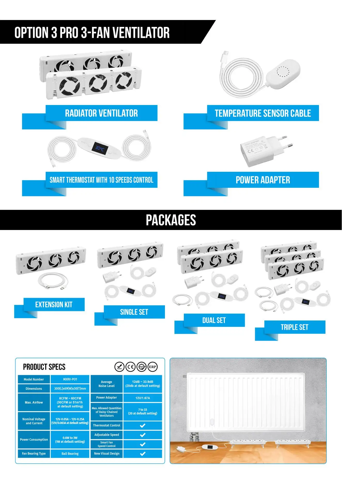 Radiator, MXRV-S02, 5V, Plastic, CFM - detail 24