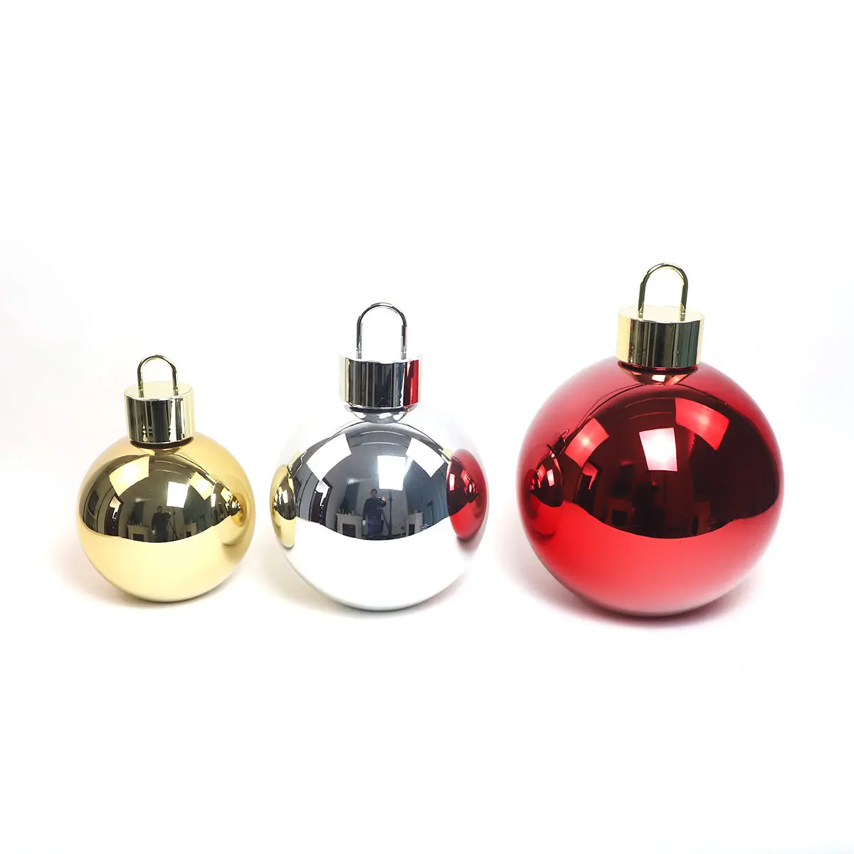 Custom personalised clear cut modern Christmas ball light ornament personalised art set manufacture