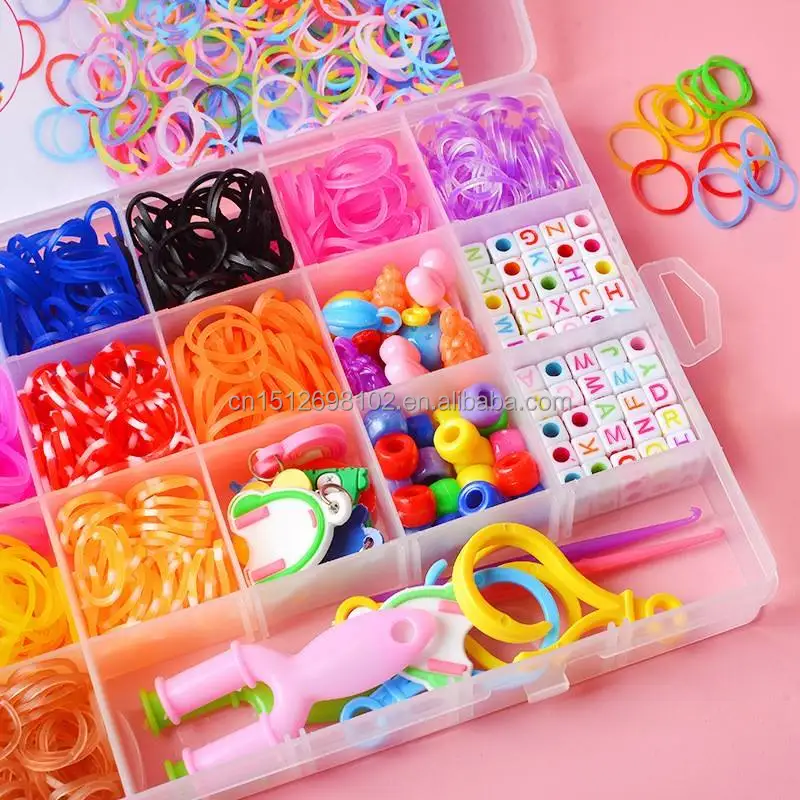 Oem Children Colored Rubber Band Diy Kit Christmas Splicing Loom Bands Parentchild Interactive