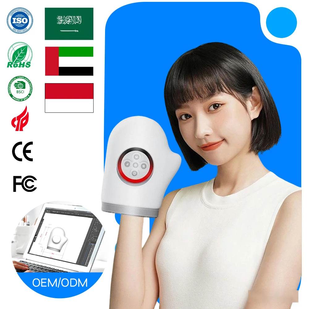 Masajeador profesional para manos (Becozy MHS-652b) con terapia 3D, modos de calor y presión de aire, función musical y garantía de 1 año