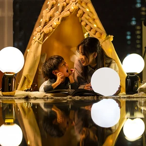 Wholesale New Arrival White Plastic RGB Solar LED Garden Stone Light Waterproof Outdoor Ball Lawn Light for Christmas