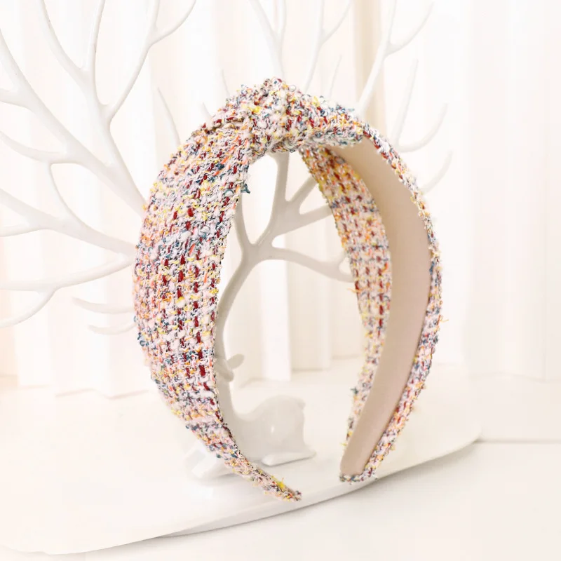 Wholesale Luxury Crystal Pearl Knot Jewelled Headbands Women Bride Knotted Wedding Baroque Designer Headband