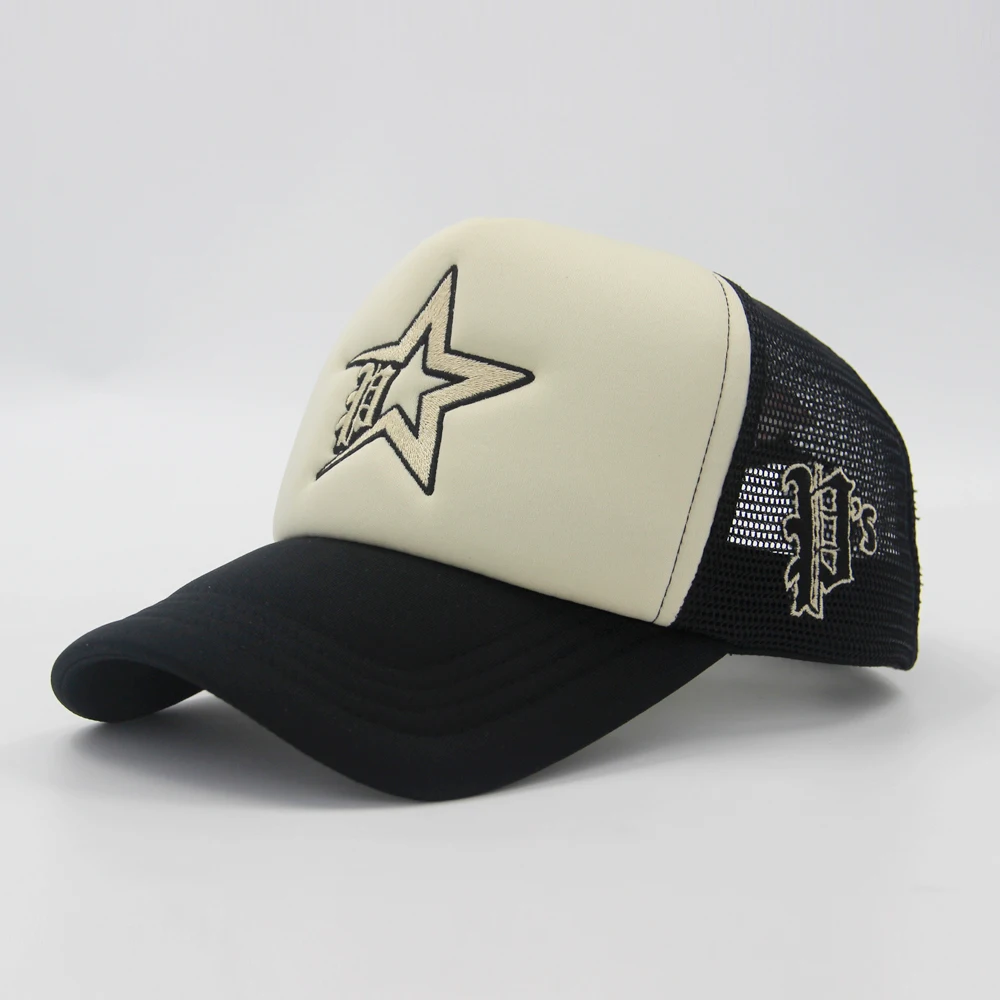 Custom Embroidery Trucker Hats Screen Printing Puff Printing Logo Plain