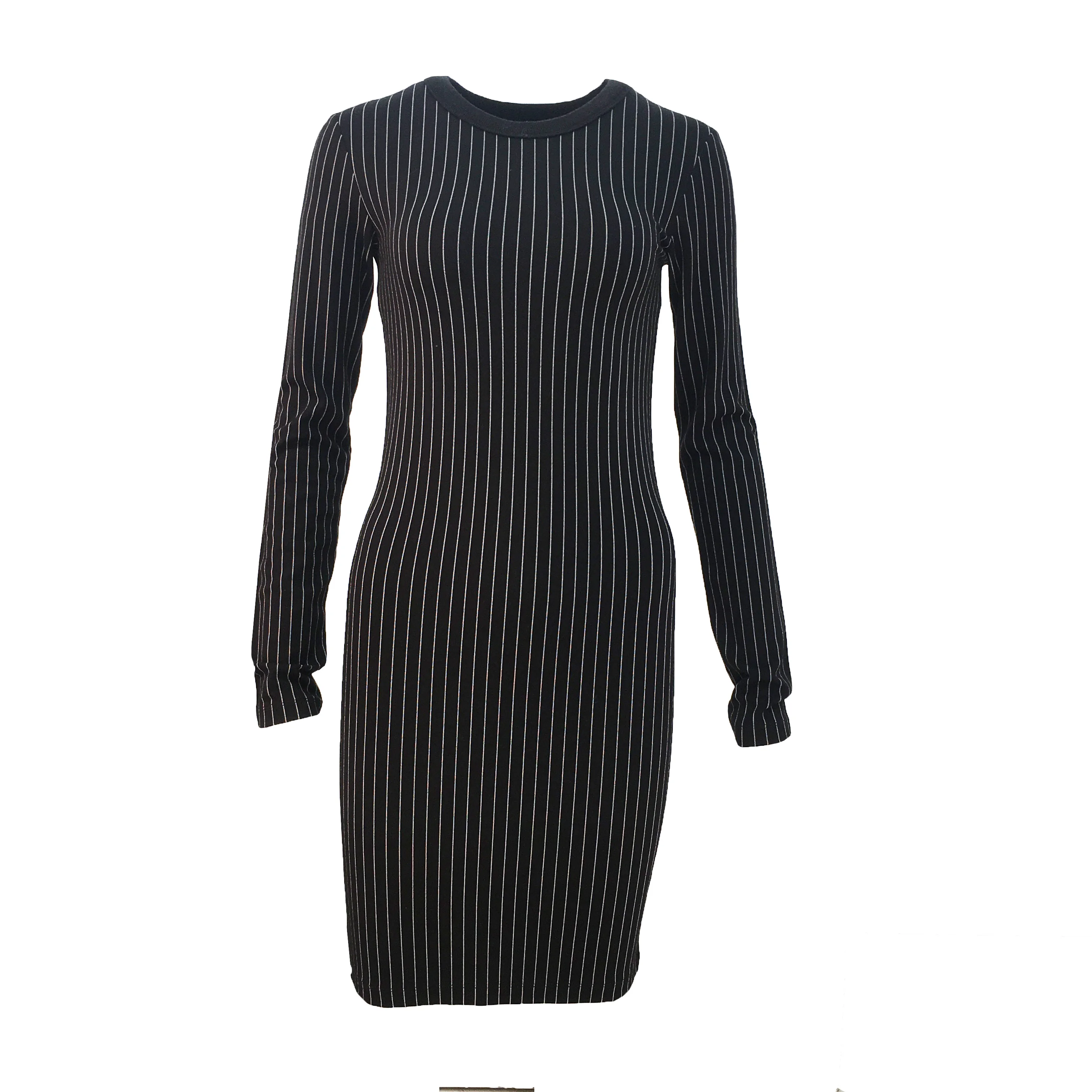 rib collar dress