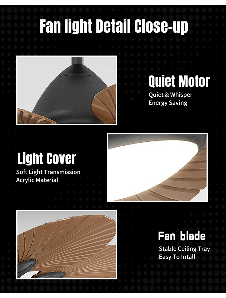 product wholesale bldc ceiling fan lamp ventilador de techo led dimmable 3 abs blades modern ceiling fan with light and remote control429-8