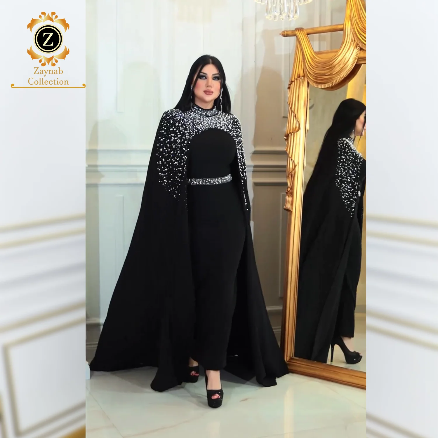 Zaygot Abaya mewah berkilau Abaya Dubai gandulan gaun wanita Dubai hitam  baju Turki Jalabiya mode Turki Jalabiya
